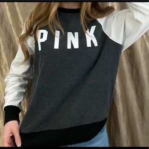 Pink Crewneck Long Sweatshirt